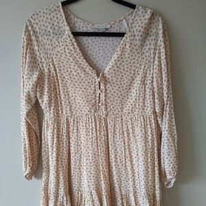 yellow flowered American eagle dress